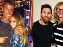 when celebrities meet their favourite football players
