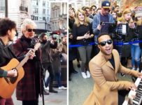Celebrities Surprise Street Performers by Joining Them Part 2
