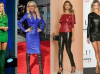 latest beautiful and stylish latex leather outfits in celebrities style for women and girls