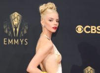 Anya Taylor-Joy Wears Golden Dior Dress at 2021 Emmys